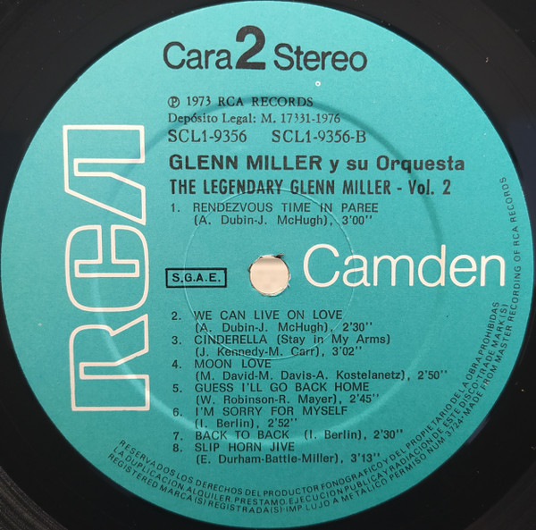 Glenn Miller And His Orchestra - The Legendary Glenn Miller Vol.2 | RCA (SCL1-9356) - 4