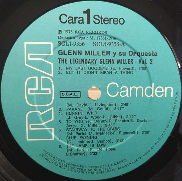 Glenn Miller And His Orchestra - The Legendary Glenn Miller Vol.2 | RCA (SCL1-9356) - 3