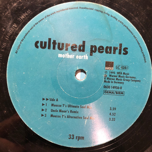 Cultured Pearls - Mother Earth | WEA (0630 14956-0) - 4 Cultured Pearls - Mother Earth | WEA (0630 14956-0) - 4