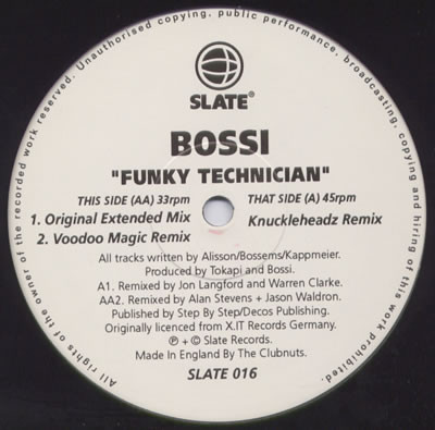 Bossi - Funky Technician | Slate (SLATE 016)