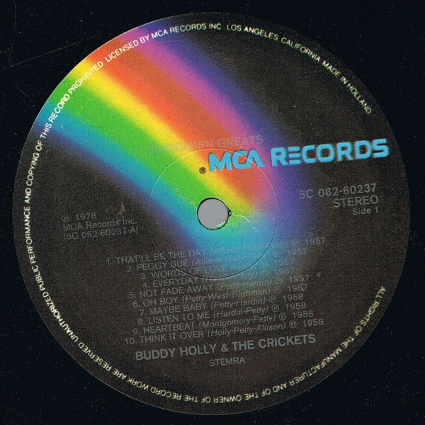 Buddy Holly & The Crickets - 20 Golden Greats | MCA Records (5C 062.60237) - 3
