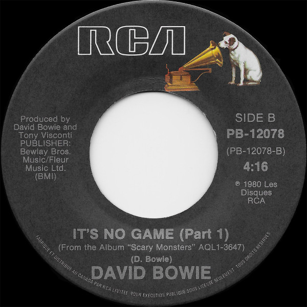 David Bowie - Ashes To Ashes | RCA (PB-12078) - 2