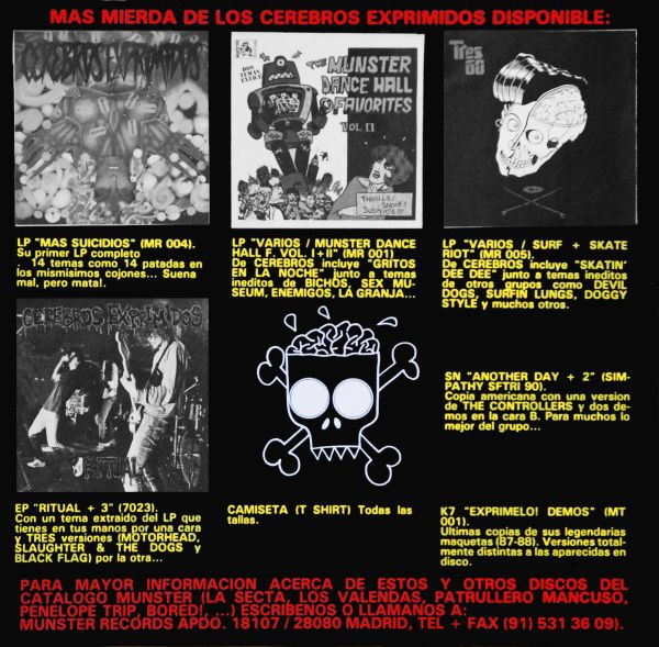 Cerebros Exprimidos - Bonzomania | Munster Records (MR 016) - 4