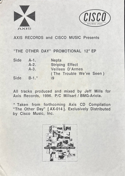 Jeff Mills - The Other Day | Axis (AX 015) - 2