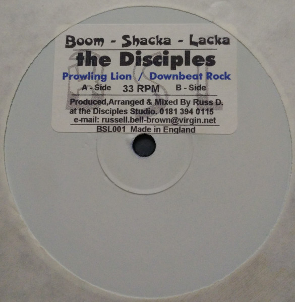 The Disciples - Prowling Lion / Downbeat Rock | Boom Shacka Lacka (BSL001)