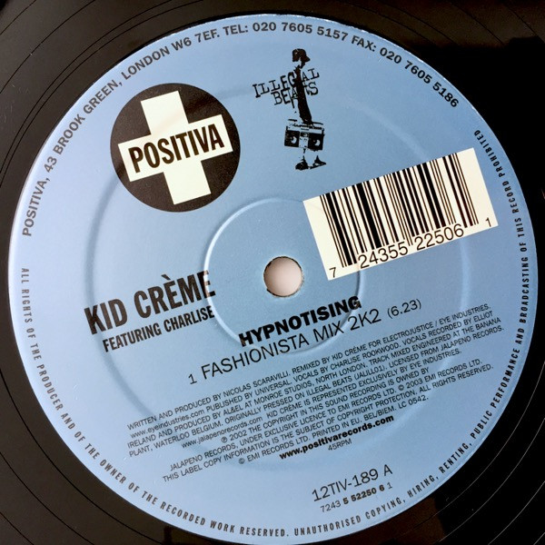 Kid Crème Featuring Charlise - Hypnotising | Positiva (12TIV-189) - 8
