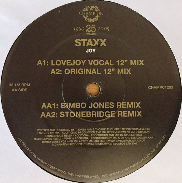 Staxx - Joy | Champion (CHAMPC1203) - 3