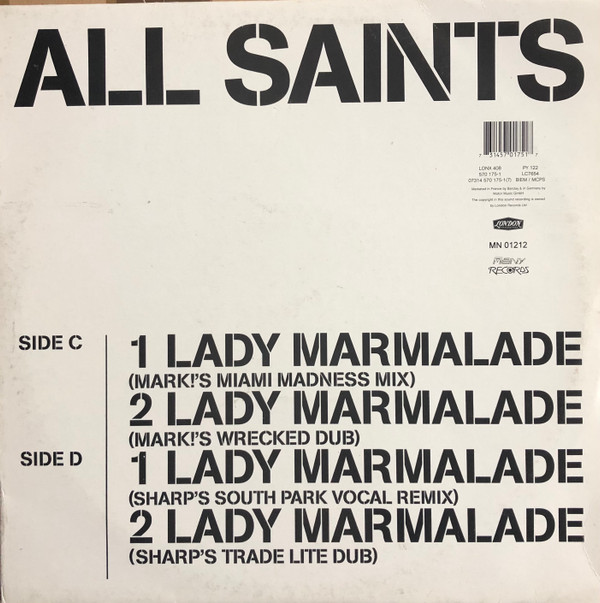 All Saints - Under The Bridge / Lady Marmalade (Remixed) | Many Records (MN 01212)