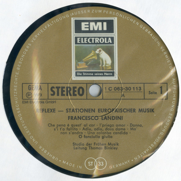 Various - Reflexe · Stationen Europäischer Musik · Folge 3 | His Master's Voice (1C 163-30 113/18 Y) - 2