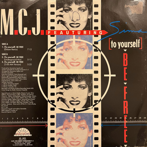 M.C.J. Featuring Sima - (To Yourself) Be Free (Remix) | X-Energy Records (XR-12075) - 2