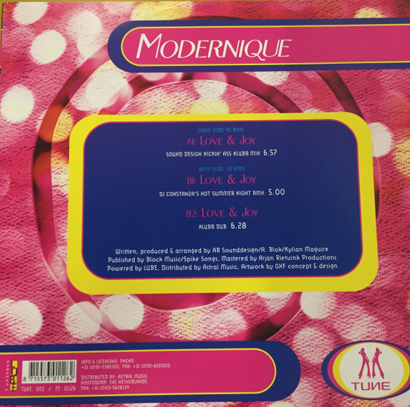 Modernique - Love & Joy | Tune (TUNE 002) - 4