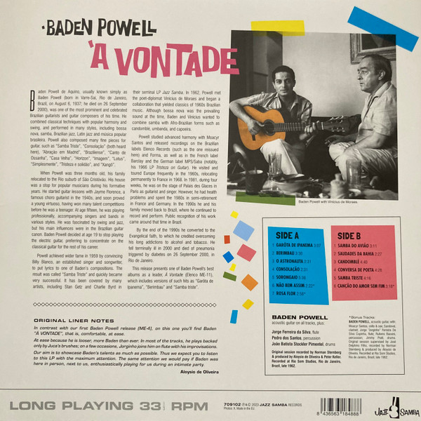Baden Powell - À Vontade | Jazz Samba Records (709102) - 2