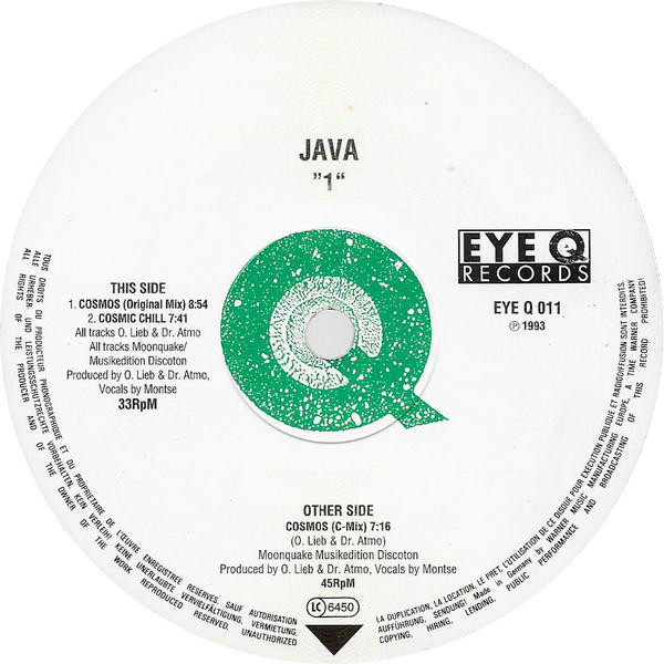Java - 1 | Eye Q Records (EYE Q 011)