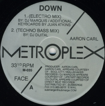 Aaron-Carl - Down | Metroplex (M-035)