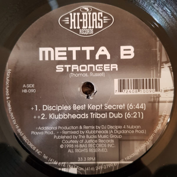 Metta B - Stronger | Hi-Bias Records (HB-090) - 3 Metta B - Stronger | Hi-Bias Records (HB-090) - 3