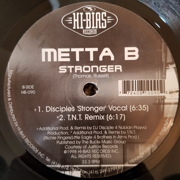 Metta B - Stronger | Hi-Bias Records (HB-090) - 4 Metta B - Stronger | Hi-Bias Records (HB-090) - 4