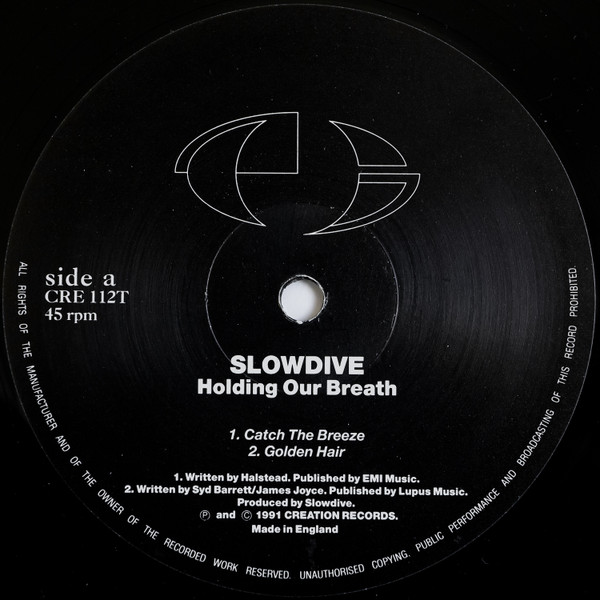 Slowdive - Holding Our Breath | Creation Records (CRE 112T) - 3