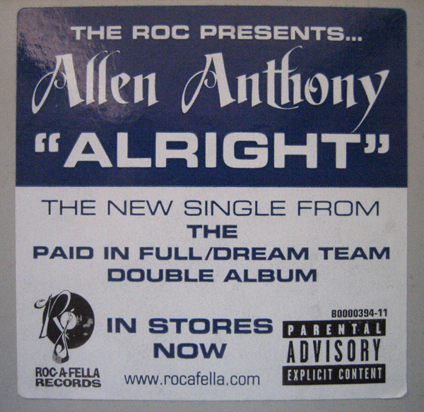 Allen Anthony - Alright | Roc-A-Fella Records (B0000394-11) - 3