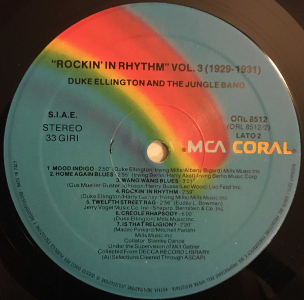 Duke Ellington & The Jungle Band - Duke Ellington "Rockin' In Rhythm" Vol. 3 (1929-1931) | MCA Coral (ORL 8512) - 3