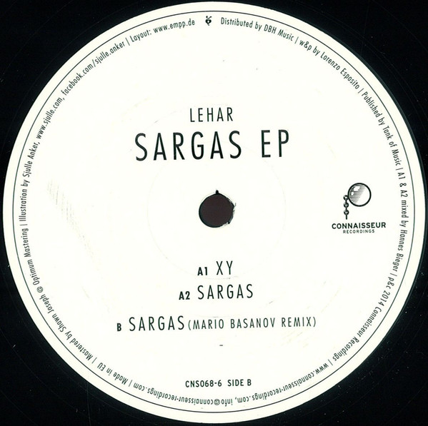Lehar - Sargas EP | Connaisseur Recordings (CNS068-6)