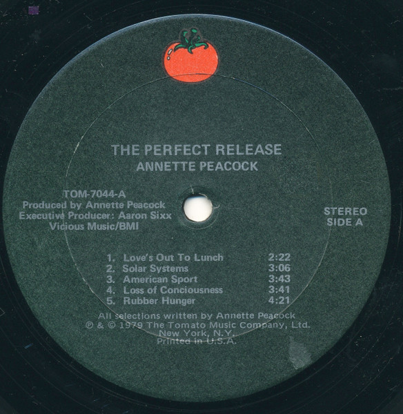 Annette Peacock - The Perfect Release | Tomato (TOM 7044) - 3