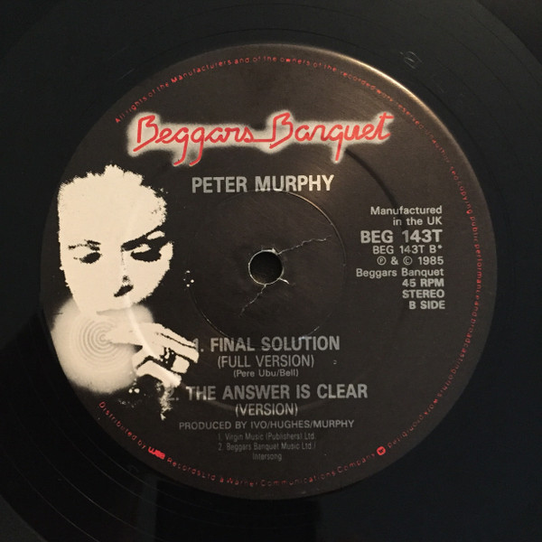 Peter Murphy - Final Solution | Beggars Banquet (BEG 143 T) - 4