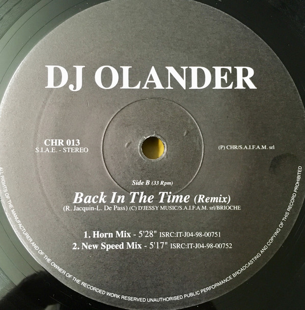 DJ Olander - Back In The Time (Remix) | CHR (CHR 013)