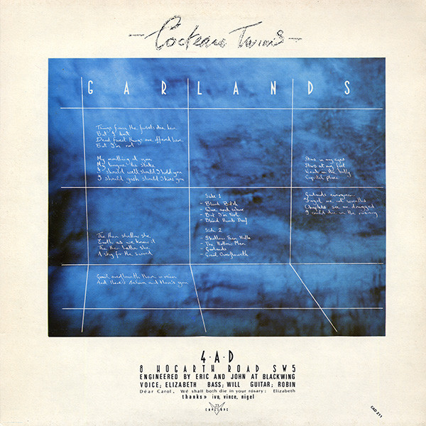 Cocteau Twins - Garlands | 4AD (CAD 211) - 2 Cocteau Twins - Garlands | 4AD (CAD 211) - 2