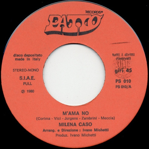 Milena Caso - M'Ama No | Patto Records (PS 010) - 3