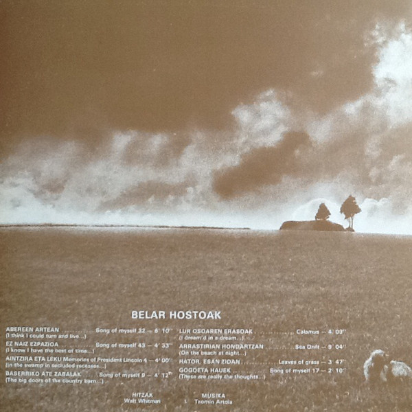 Txomin Artola - Belar Hostoak | Xoxoa (X-11.102) - 2