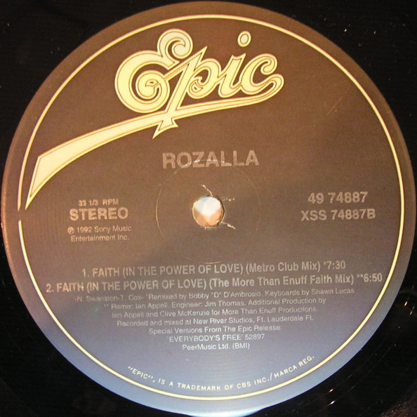 Rozalla - Faith (In The Power Of Love) | Epic (49 74887) - 5