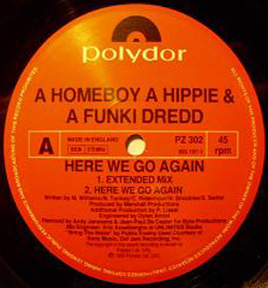 A Homeboy, A Hippie & A Funki Dredd - Here We Go Again | Polydor (PZ 302) - 3 A Homeboy, A Hippie & A Funki Dredd - Here We Go Again | Polydor (PZ 302) - 3