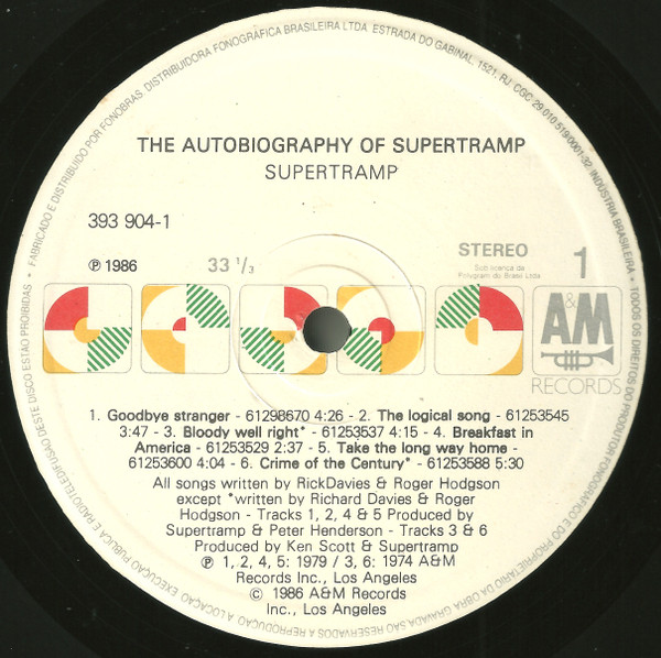 Supertramp - The Autobiography Of Supertramp | A&M Records (393904-1) - 3