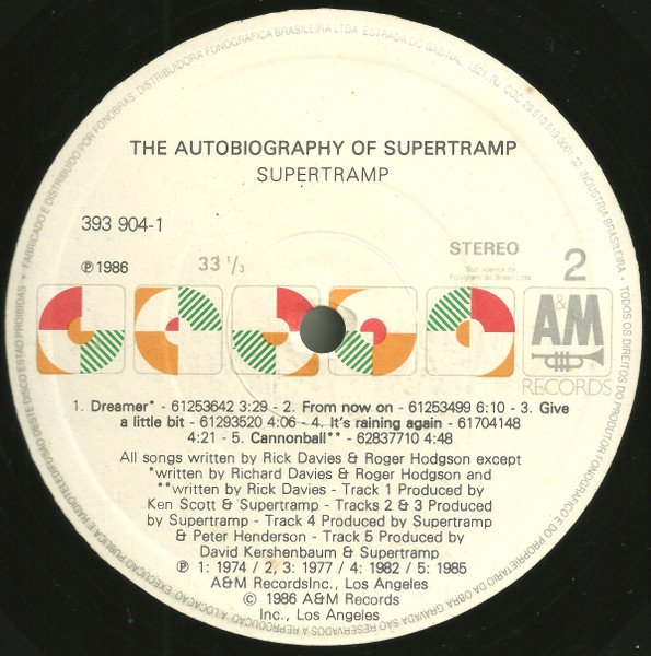 Supertramp - The Autobiography Of Supertramp | A&M Records (393904-1) - 4