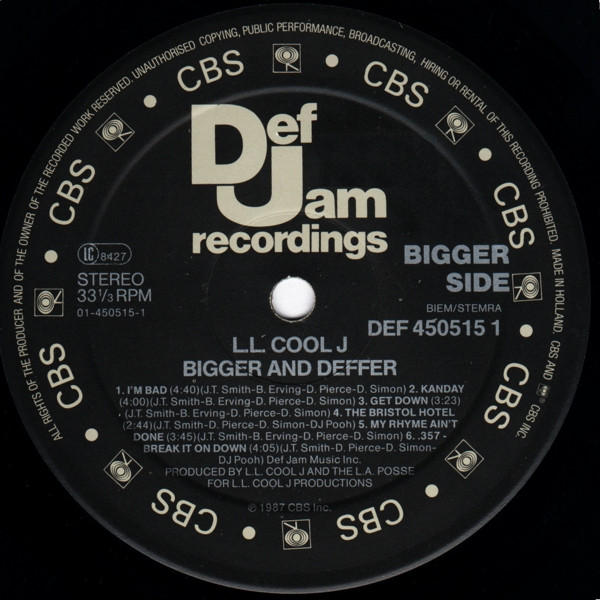 LL Cool J - Bigger And Deffer | Def Jam Recordings (DEF 450515 1) - 3