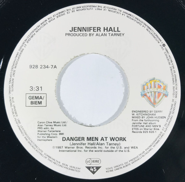 Jennifer Hall - Danger Men At Work | Warner Bros. Records (928 234-7) - 4