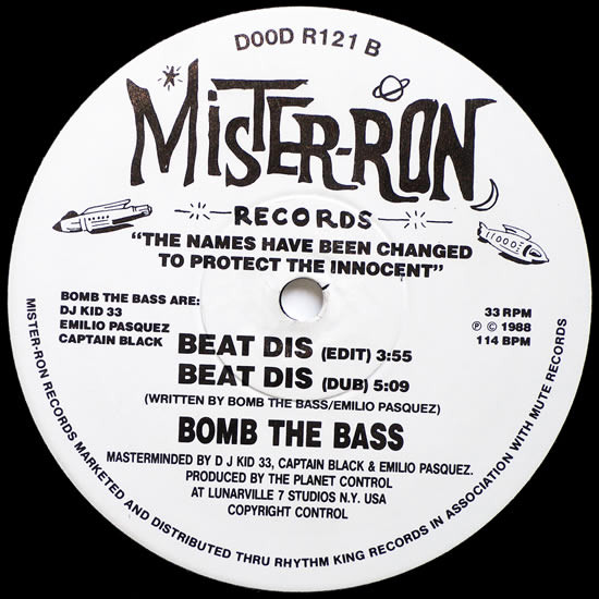 Bomb The Bass - Beat Dis (Remix) | Mister-Ron Records (D00D R121) - 3 Bomb The Bass - Beat Dis (Remix) | Mister-Ron Records (D00D R121) - 3