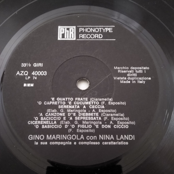 Gino Maringola con Nina Landi - Buon Divertimento | Phonotype Record (ARB 40003) - 4