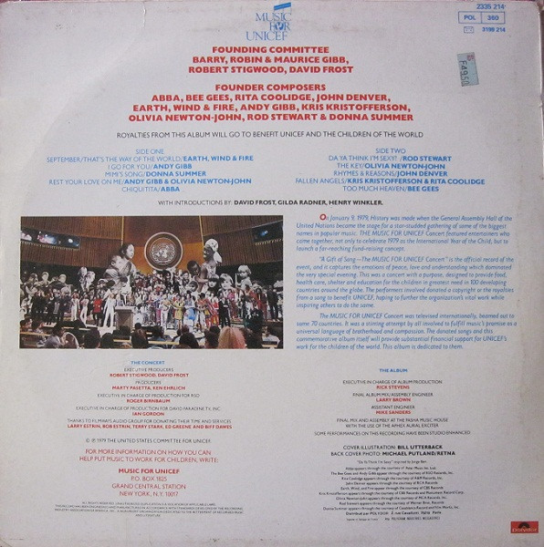 Various - Music For Unicef Concert: A Gift Of Song | Polydor (2335 214) - 2