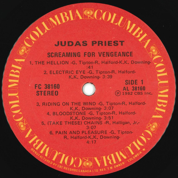 Judas Priest - Screaming For Vengeance [Vinyl] | Columbia (FC 38160) - 3