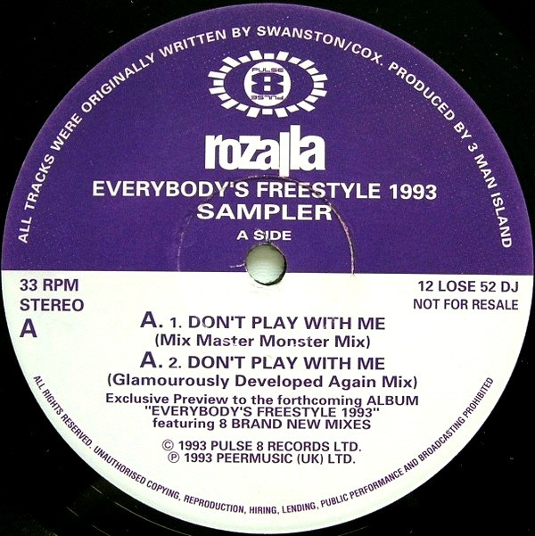 Rozalla - Everybody's Freestyle 1993 - Sampler | Pulse-8 Records (12 LOSE  52 DJ)