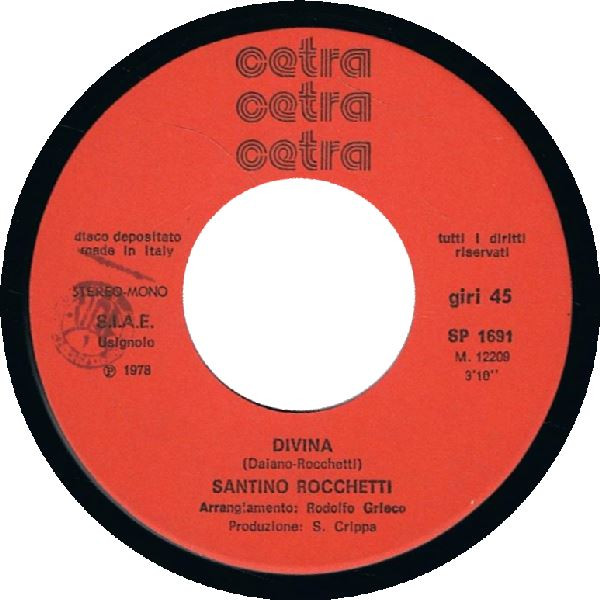 Santino Rocchetti - Divina | Cetra (SP 1691) - 3