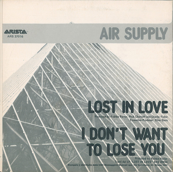 Air Supply - Lost In Love | Arista (ARS 37016) - 2