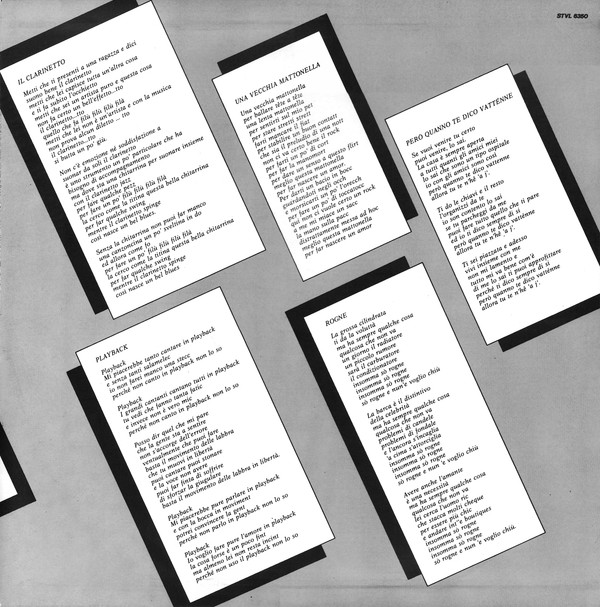 Renzo Arbore - Prima Che Sia Troppo Tardi | Fonit Cetra (STVL 6350) - 2 Renzo Arbore - Prima Che Sia Troppo Tardi | Fonit Cetra (STVL 6350) - 2