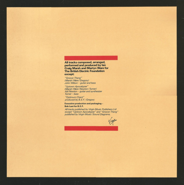 British Electric Foundation - Music For Listening To | Virgin (BEF 1) - 2