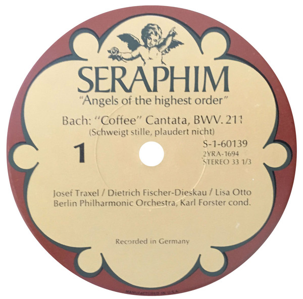Dietrich Fischer-Dieskau , Lisa Otto , Josef Traxel , Chor Der St. Hedwigs-Kathedrale Berlin , Berliner Philharmoniker , Karl Forster - Johann Sebastian Bach - "Coffee" & "Peasant" Cantatas | Seraphim (S-60139) - 3 Dietrich Fischer-Dieskau , Lisa Otto , Josef Traxel , Chor Der St. Hedwigs-Kathedrale Berlin , Berliner Philharmoniker , Karl Forster - Johann Sebastian Bach - "Coffee" & "Peasant" Cantatas | Seraphim (S-60139) - 3