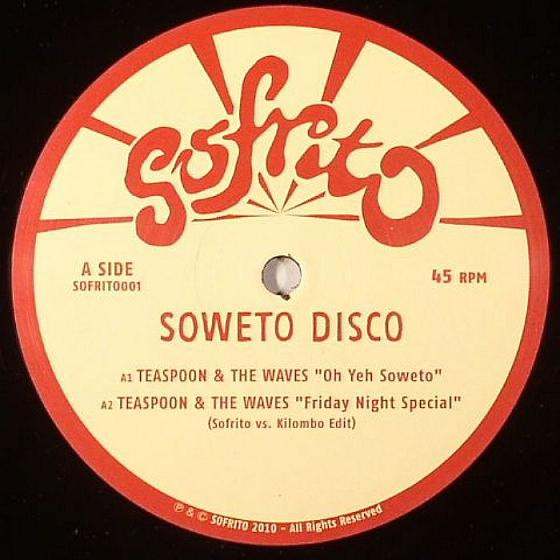 Teaspoon Ndelu & The Waves / Nzimande All Stars - Soweto Disco | Sofrito Super Singles (SOFRITO001) - 3