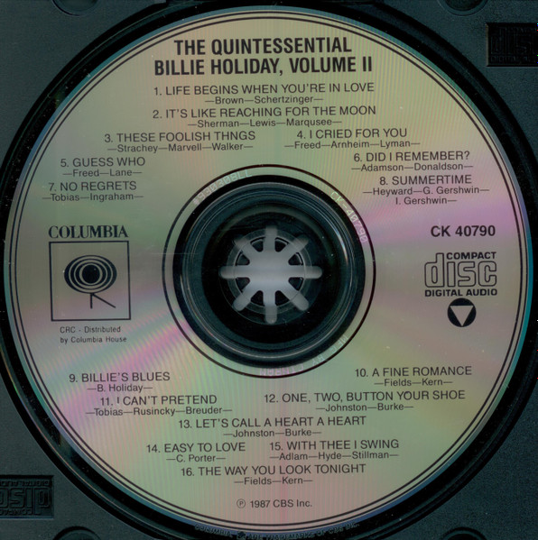 Billie Holiday - The Quintessential Billie Holiday Volume 2 [CD] | Columbia (CK-40790) - 3