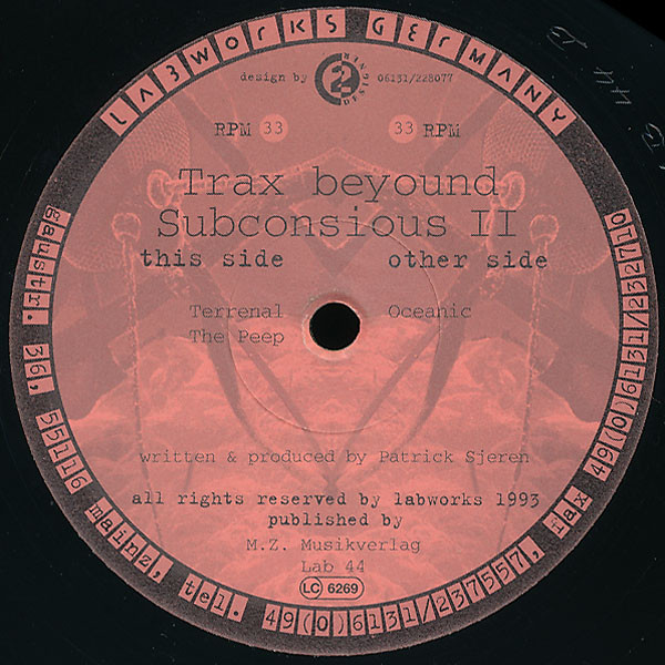 Trax Beyond Subconscious - Trax Beyound Subconsious II | Labworks Germany (Lab 44) - main Trax Beyond Subconscious - Trax Beyound Subconsious II | Labworks Germany (Lab 44) - main