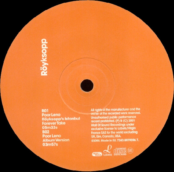 Röyksopp - Poor Leno | Labels (7243 8979596 7) - 4 Röyksopp - Poor Leno | Labels (7243 8979596 7) - 4